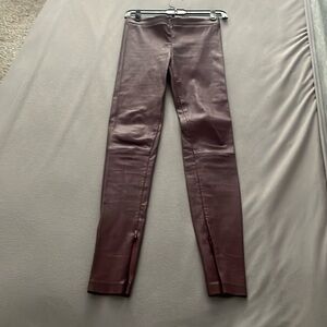 Women’s Vince pull on lamb leather leggings with ankle zip size XS $995 …